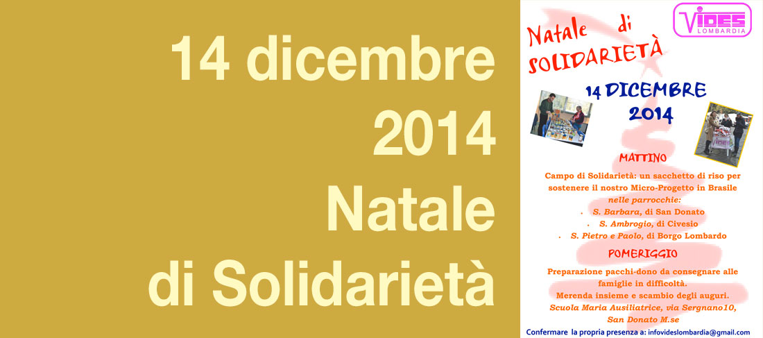 14 dicembre 2014: Natale di Solidarietà