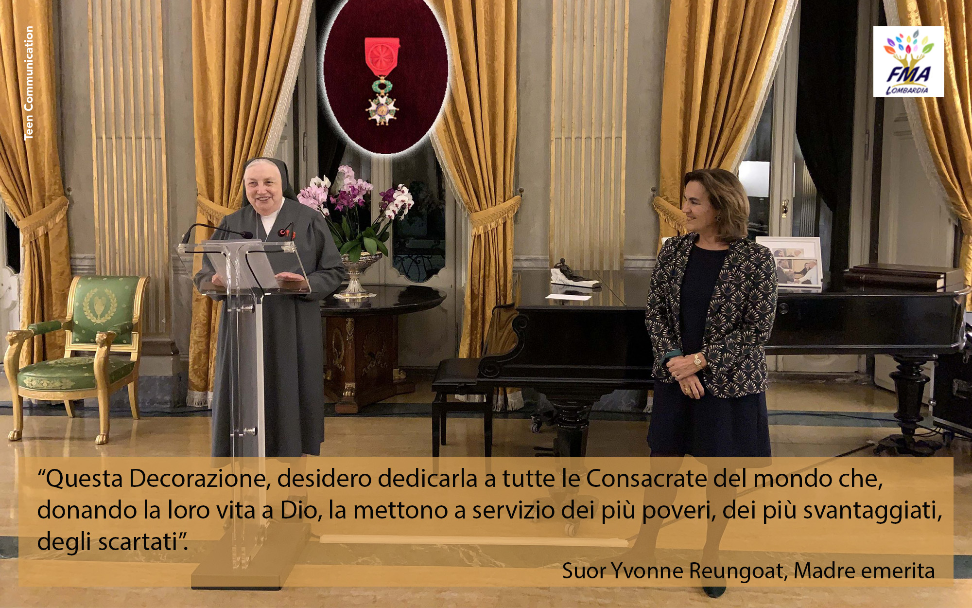 Onorificenza a Madre Yvonne